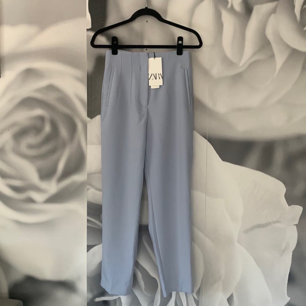 New with tags Zara size Medium light blue high waisted pants